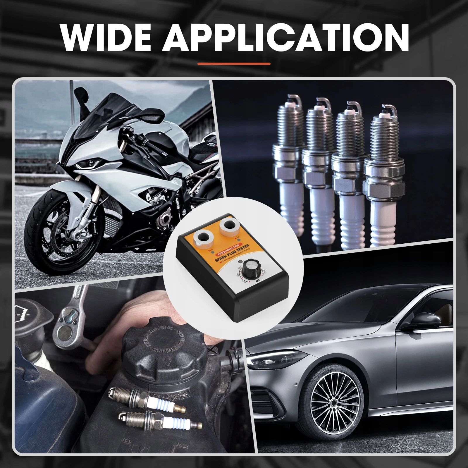 OBDMONSTER Tester świec zapłonowych samochodu dla 12V Kod producenta SERFDHTJU