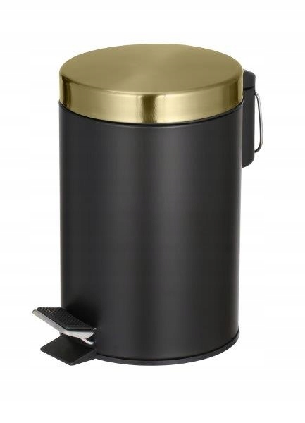 

Kosz Z Pedałem 3L Instilo Czarny Metal+złoty