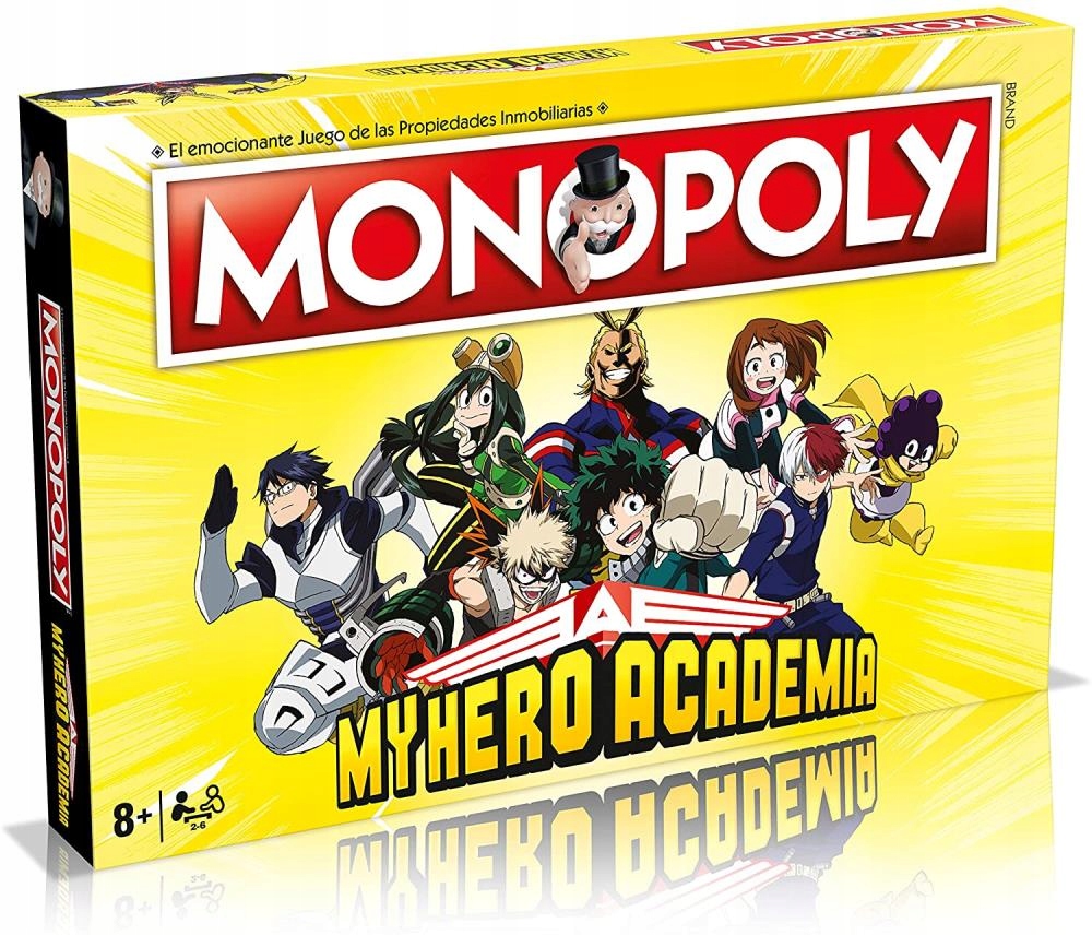 Monopoly My Hero Academia Gra Planszowa 6 Pionków Kolekcjonerskich