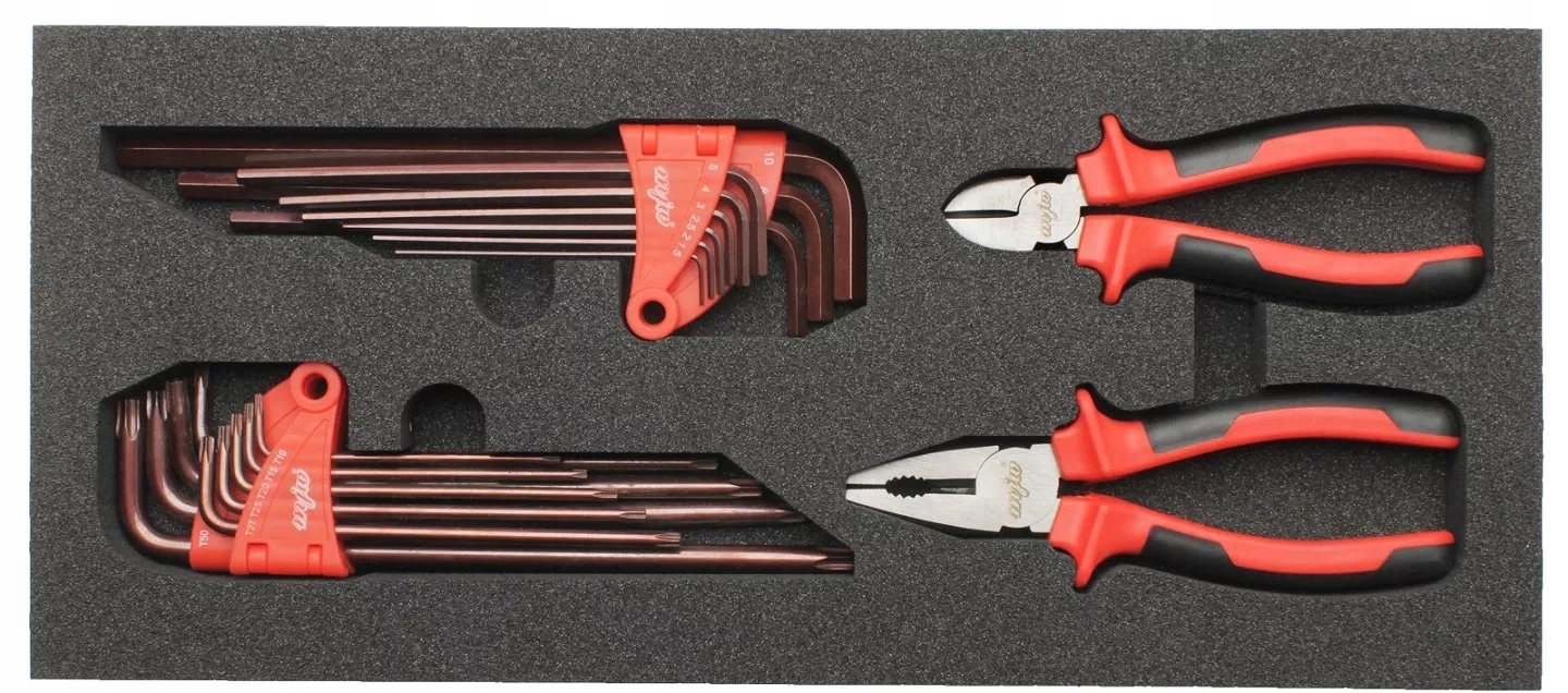 Vložka do krabice – sada imbusů Torx, imbusy Hex, kleště 20 ks Mjw