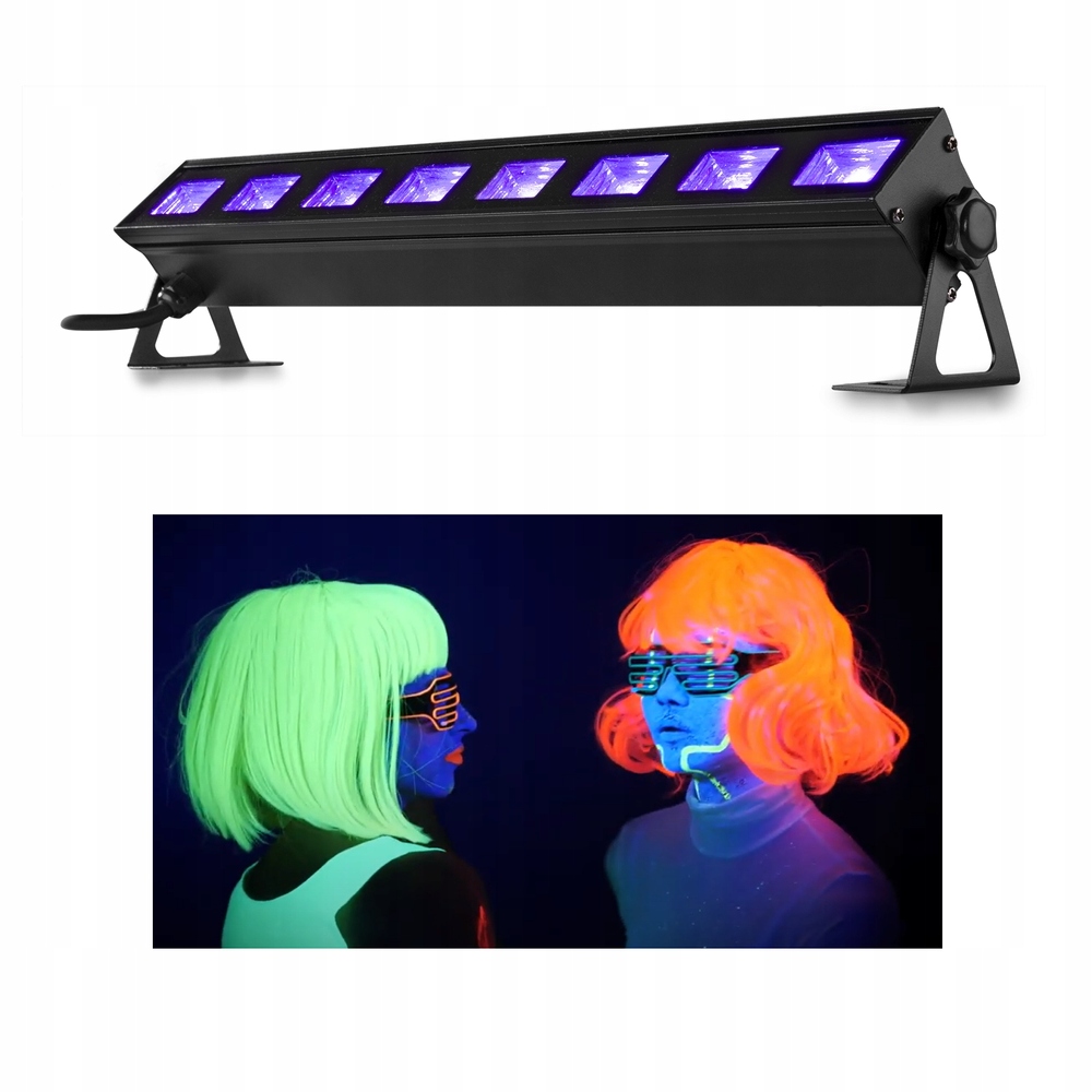 Led Bar lampa reflektor ultrafiolet 8x3W Led 40cm