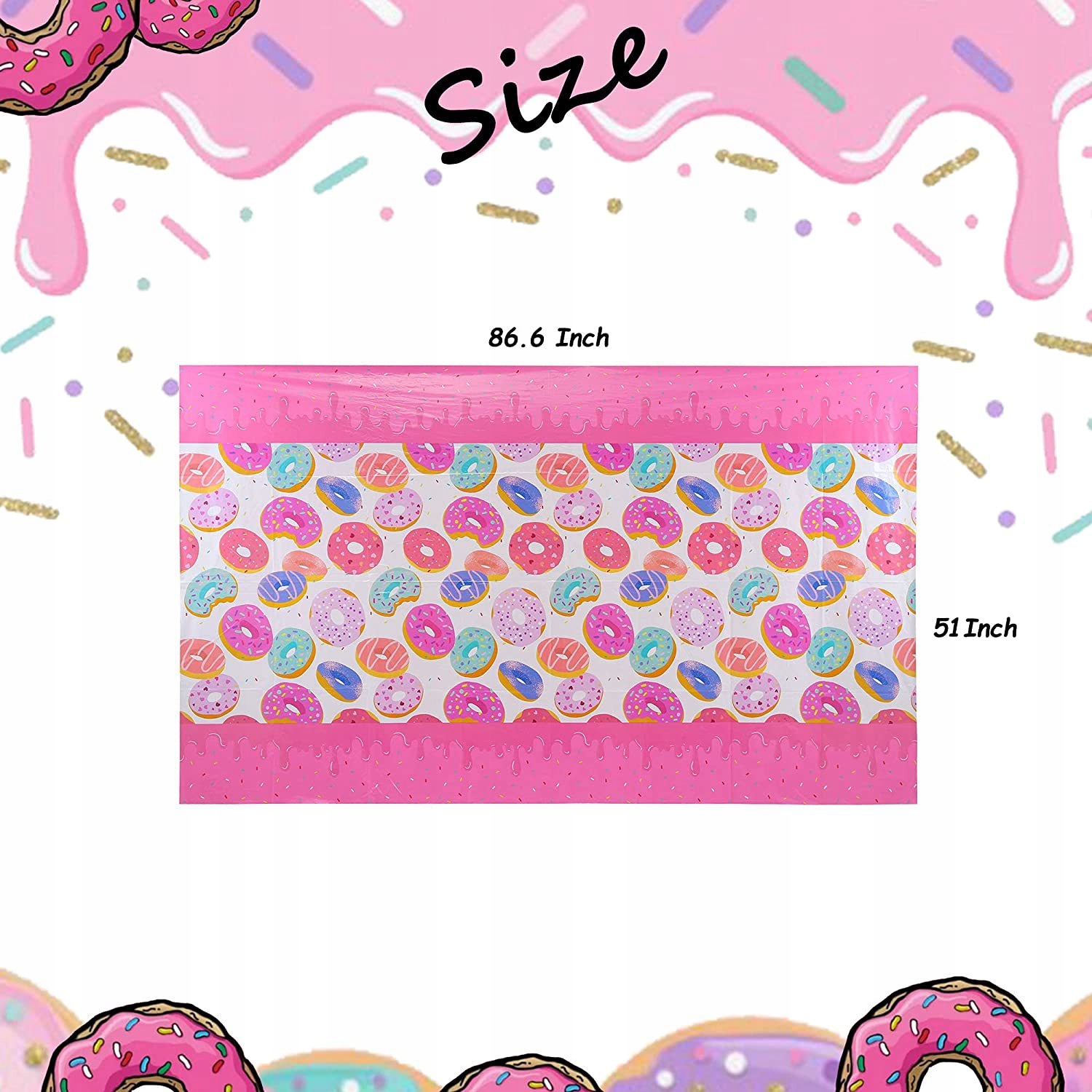 Pączki Sweet Party Obruszenie stołowe 2PCS Motyw bajkowy