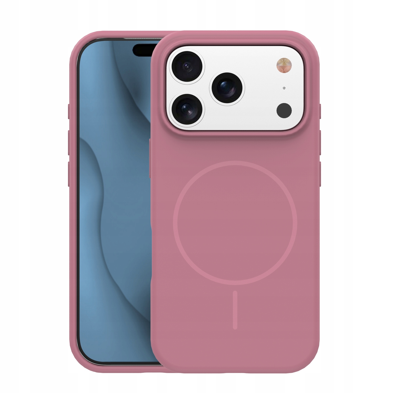 Nakładka Silicone Thin Mag do iPhone 13 6,1" różany Tfo