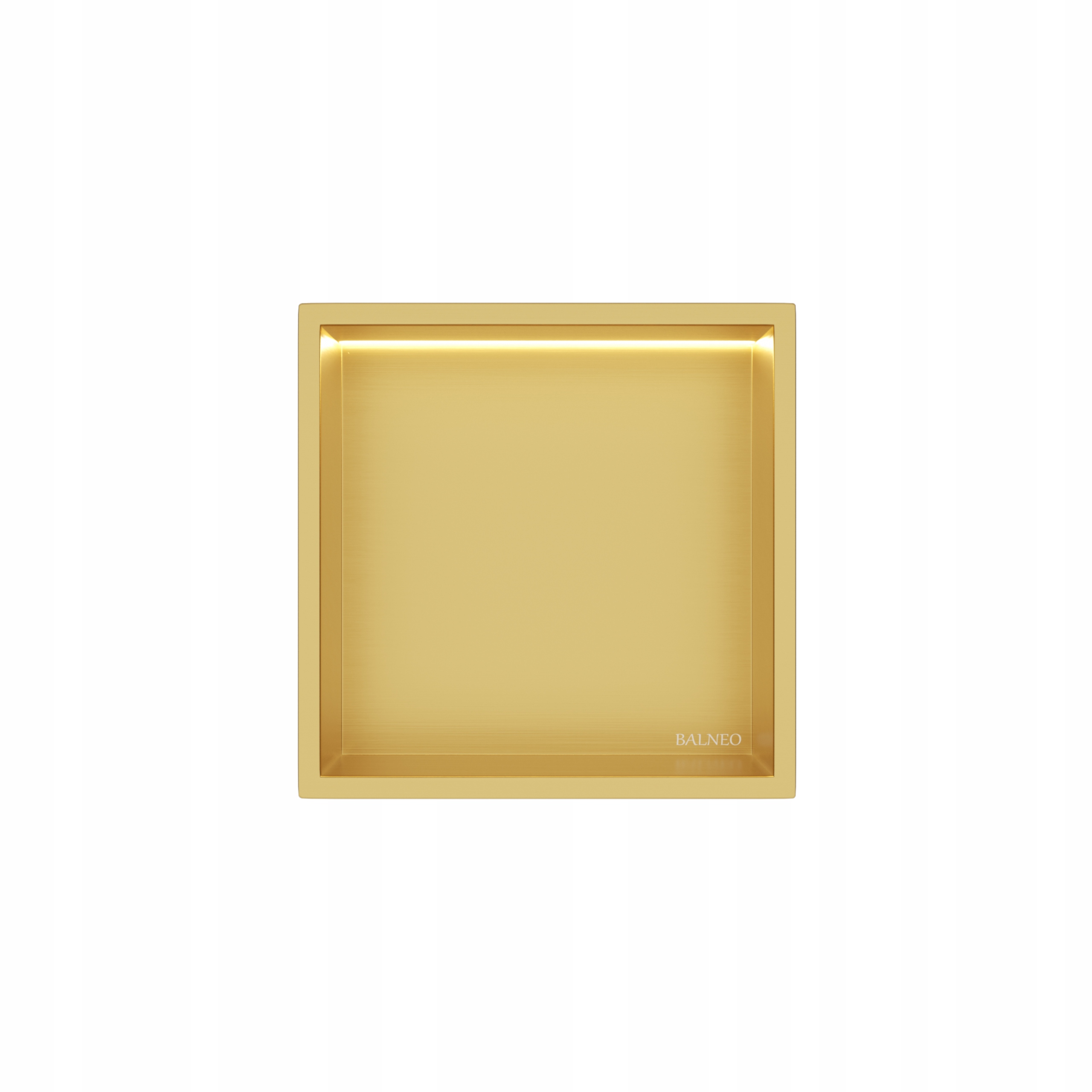 Balneo Vstavaná Polica S Led Osvetlením 30x30x10 cm Zlatá Wall-box One Led
