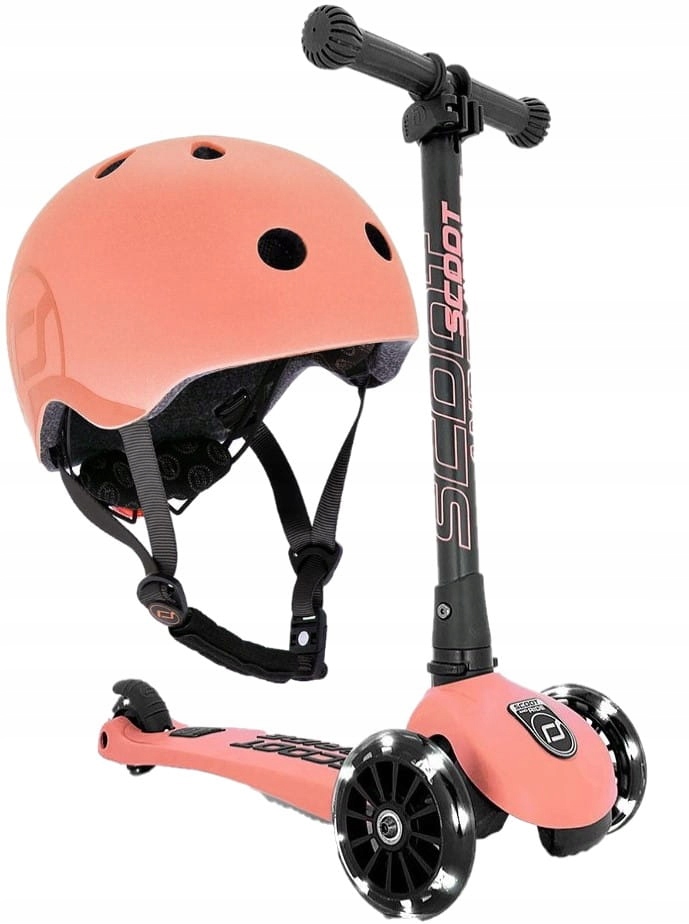 ZESTAW SCOOTANDRIDE Peach HULAJNOGA Highwaykick 3 + KASK LED S-M 3L+