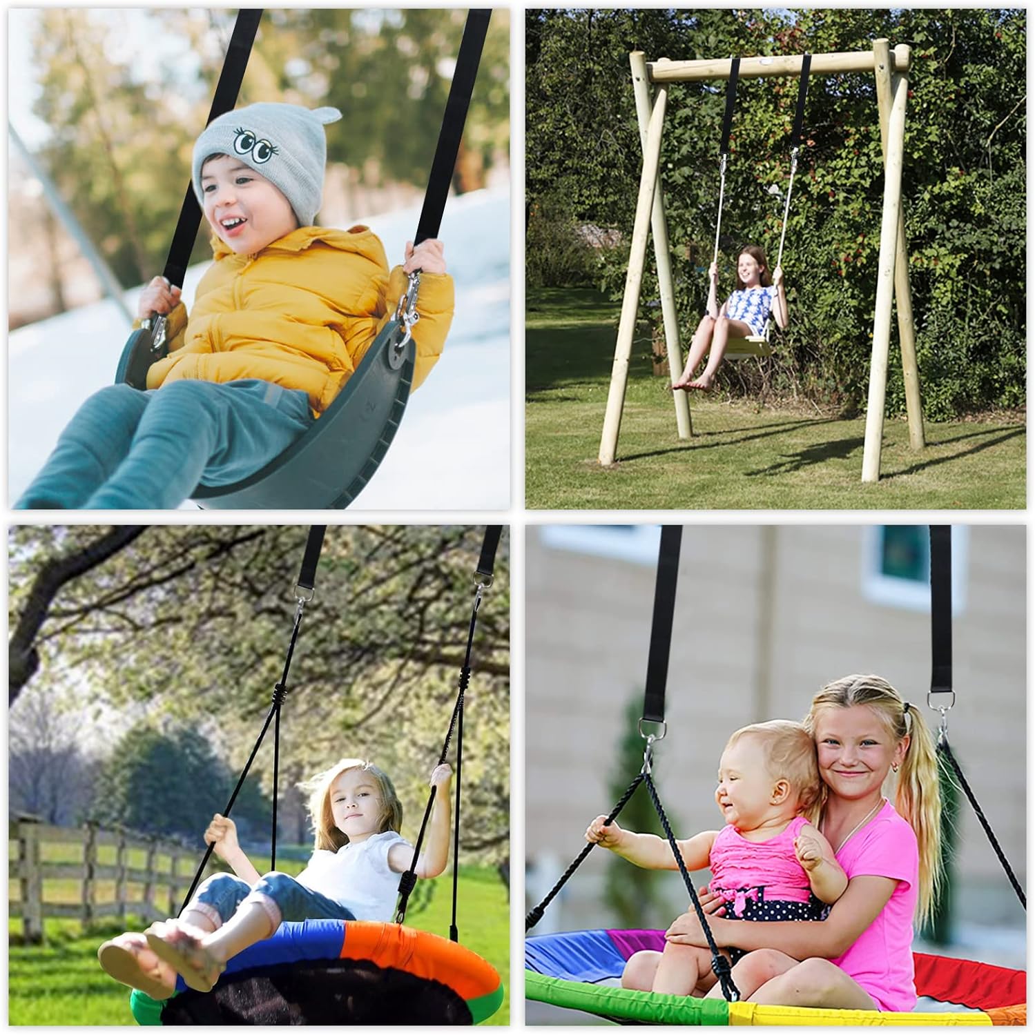 2X TAŚMY DO MOCOWANIA HUŚTAWKI NA DRZEWIE, PRZENOŚNY HAMAK, DO MOCOWANIA Model paski do huśtawki