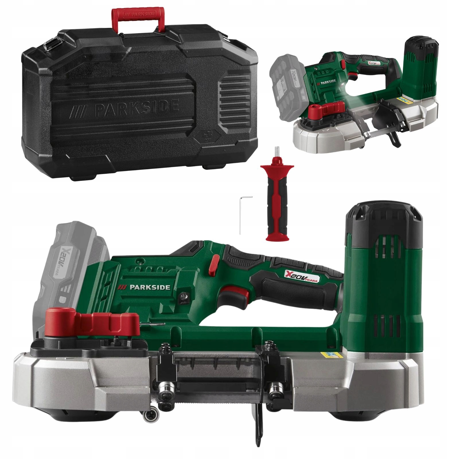 Akumulátorová pásová pila na kov Parkside Pmba 20-Li A1