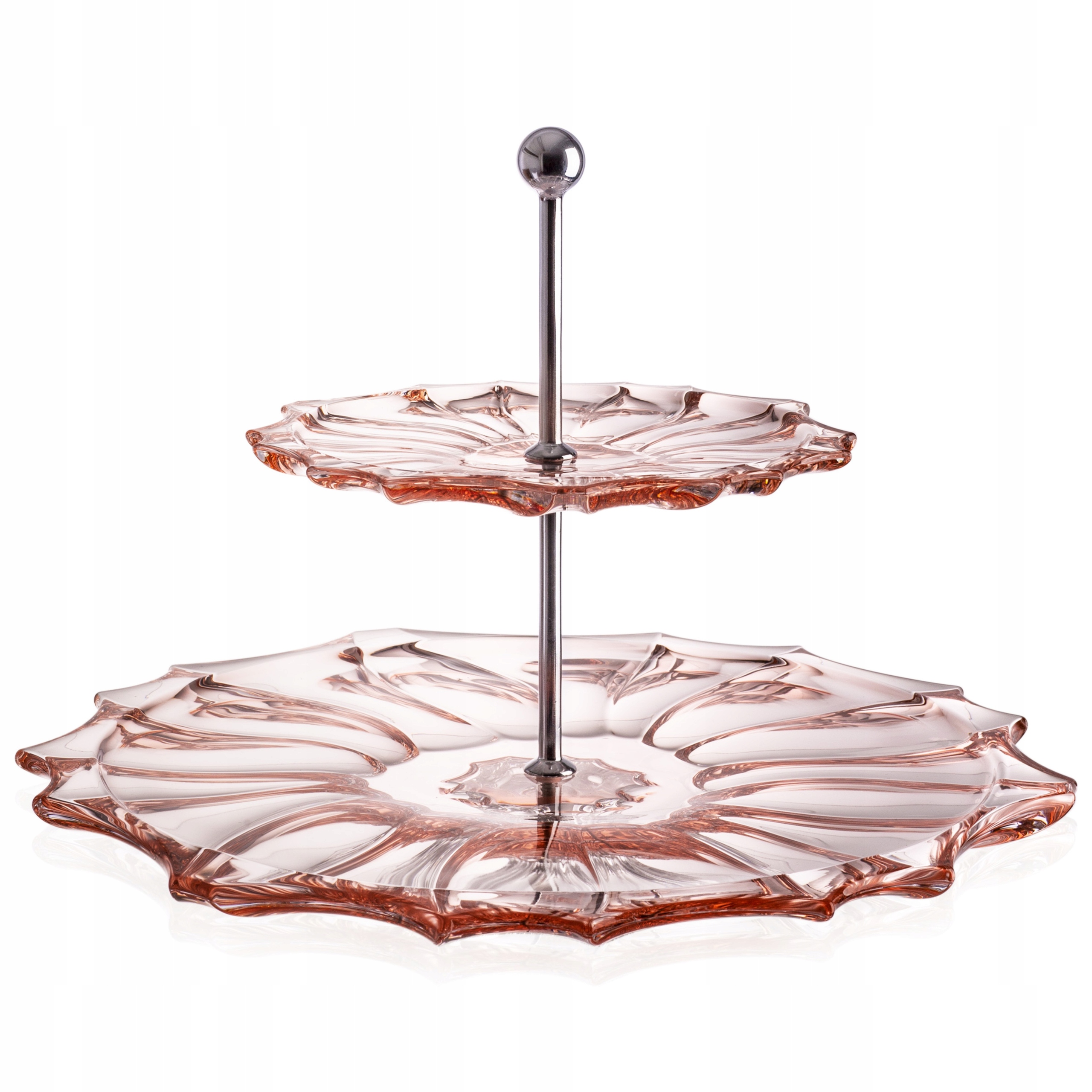 Poschodový etažér na zákusky Aurum Plantica 35cm Pink (1 ks)