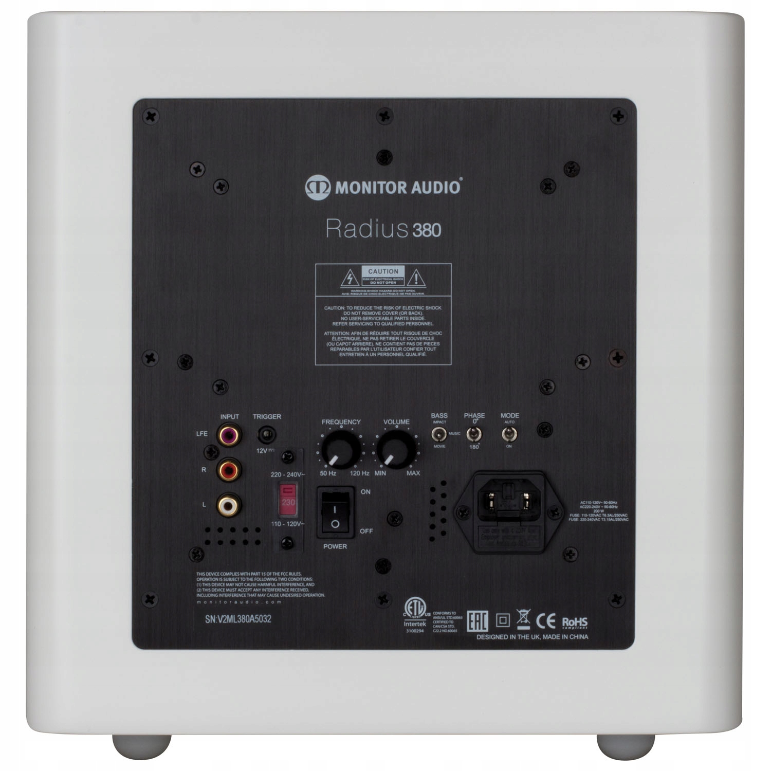 SUBWOOFER AKTYWNY MONITOR AUDIO RADIUS 380 BIAŁY Marka Monitor Audio