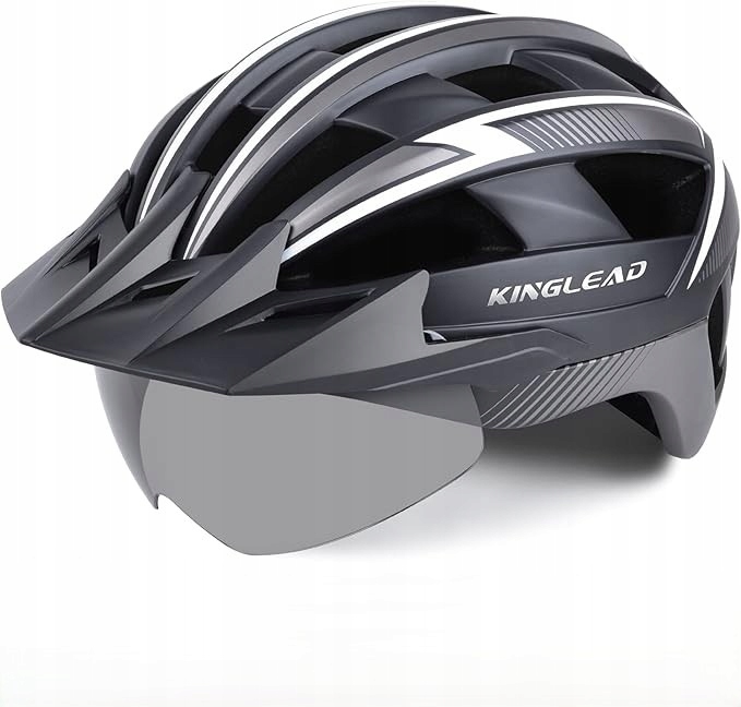 Cyklistická přilba s bezpečnostním světlem a ochranným průzorem 57-61