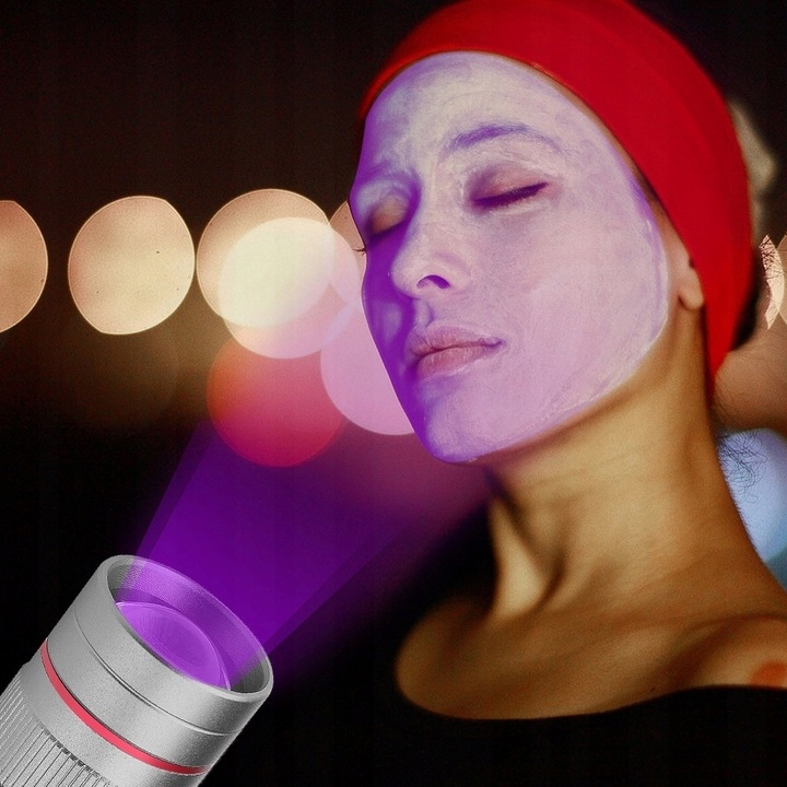 MOCNA LATARKA UV DO BURSZTYNÓW KLIMY LED 395nm Materiał aluminium