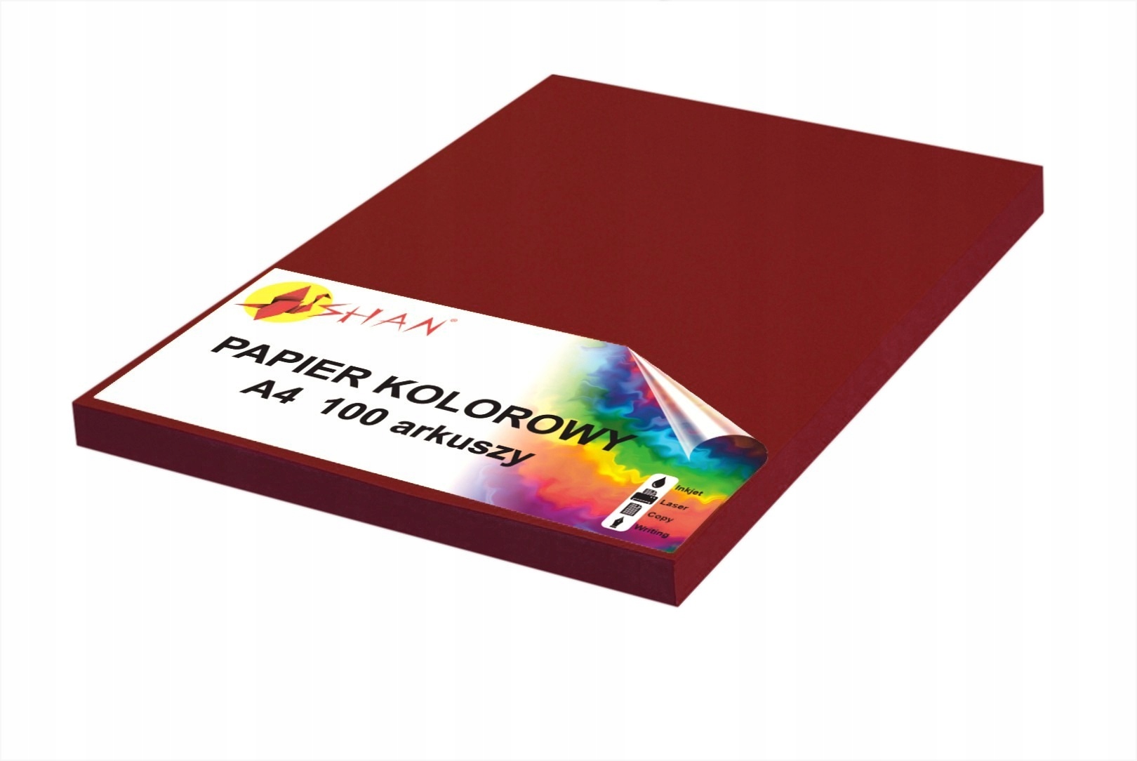 

Papier kolorowy A4 120g czerwony ciemny2 100 ark