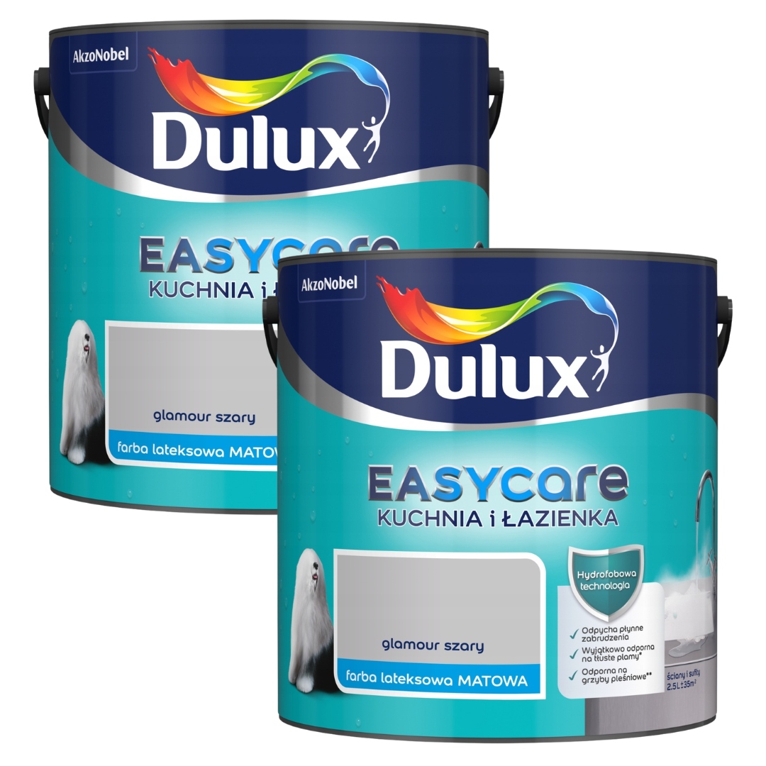 Set Dulux Easycare 2x2,5 Kuchyňa A Kúpeľňa Matná Farba Fínska Sauna 5L
