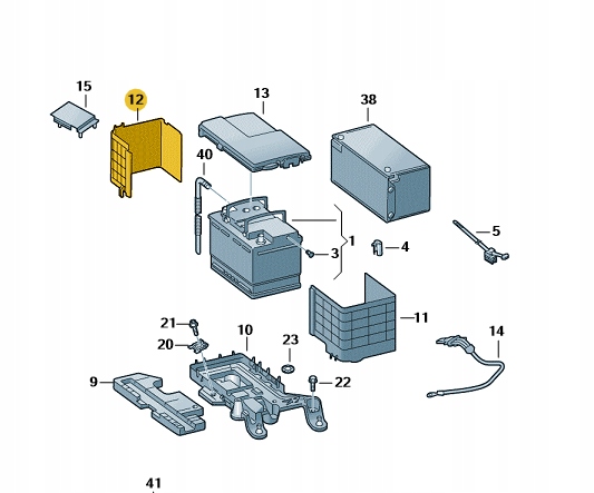 OSŁONA AKUMULATORA 3C0915336A ORYGINALNA Numer katalogowy części 3C0915336A