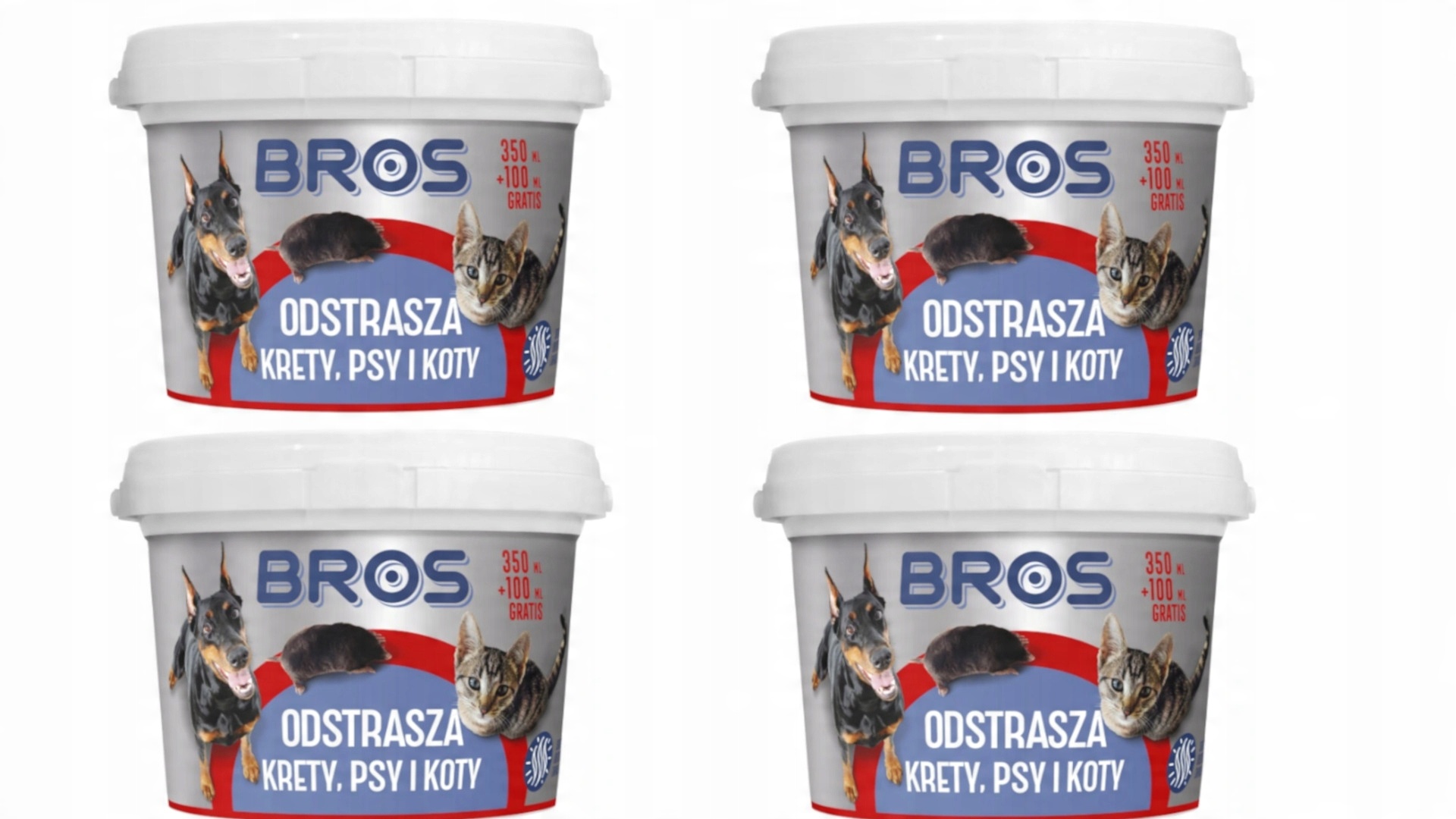 

4X Bros Skutecznie Odstrasza Psy Koty Krety 450ml