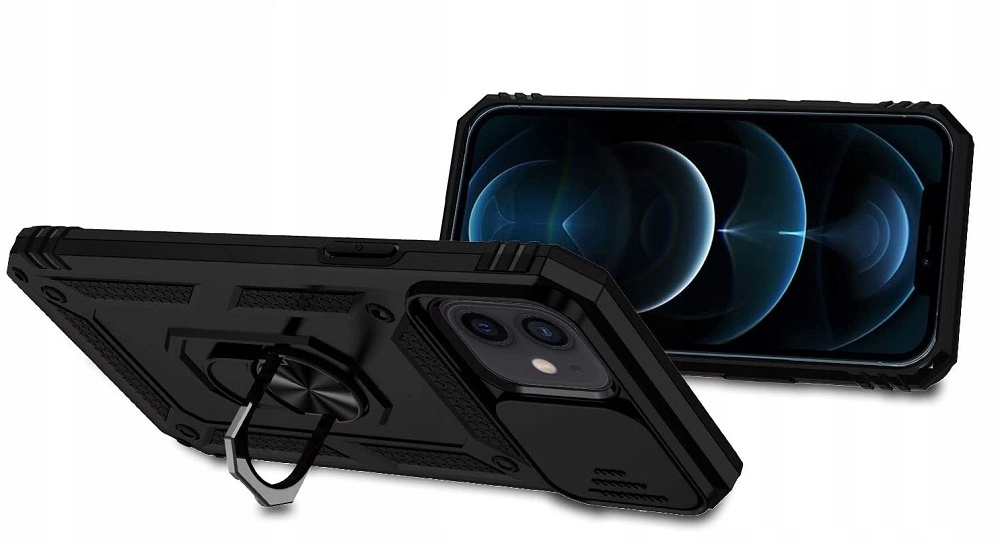 ETUI DEFENDER SLIDE +SZKŁO do iPhone 12 / 12 PRO Dedykowany model iPhone 12 / 12 Pro