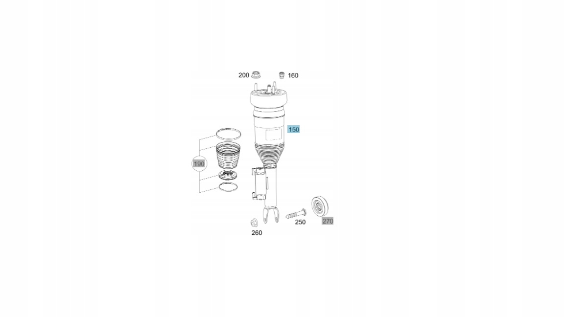 A2133200902 - Org подвеска LP MERCEDES E 63 AMG W213