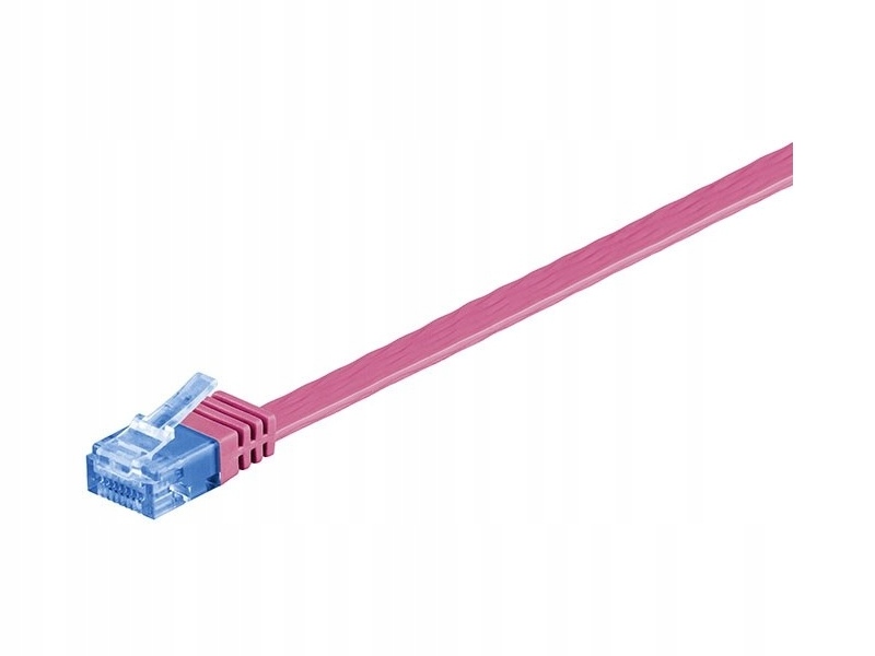 Goobay RJ-45 CAT 6a 2m kabel sieciowy Cat6a U/UTP (UTP) Purpurowy