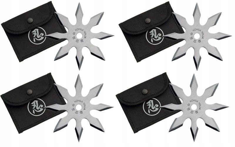 

Nóż Rzutka Shuriken 8R Silver 4SZT Etui Oryginał