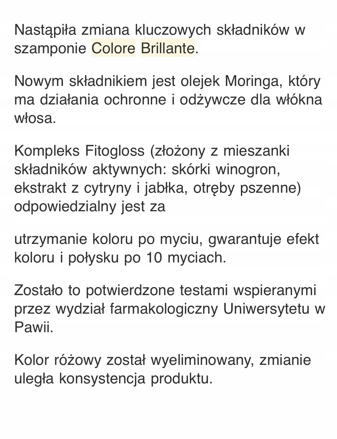 SZAMPON KEMON COLORE BRILLANTE 1000ml CHRONI KOLOR Typ włosów cienkie i delikatne