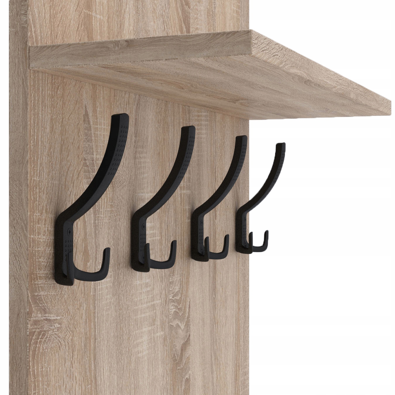 WIESZAK PIONOWY ŚCIENNY NA UBRANIA NA ŚCIANĘ PRZEDPOKÓJ GARDEROBA 120X60 Kolor mebla dąb sonoma