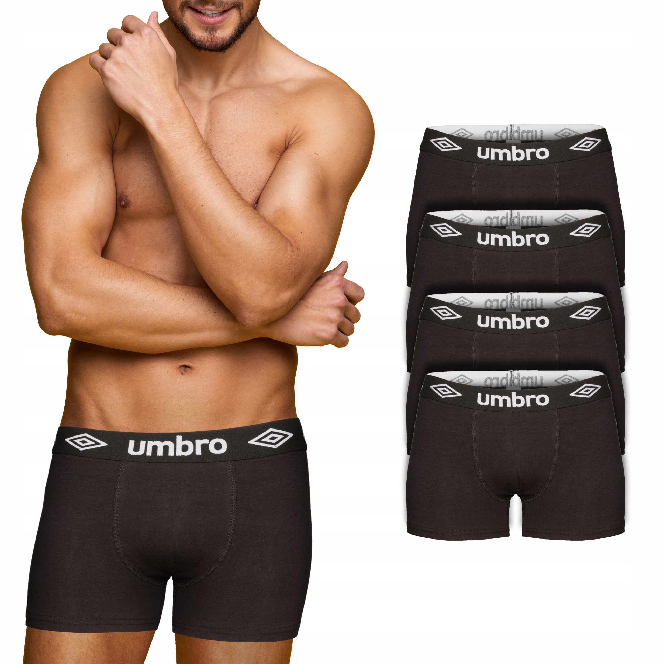 

Bokserki męskie Umbro bawełniane - 4-PAK - XL