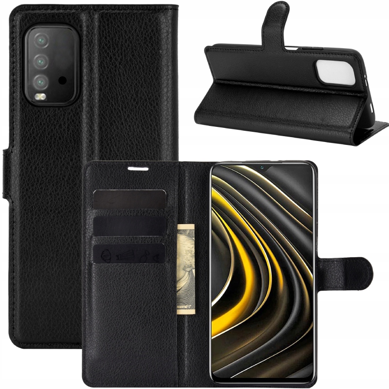 

Etui Portfel Litchi Pokrowiec Do Redmi 9T