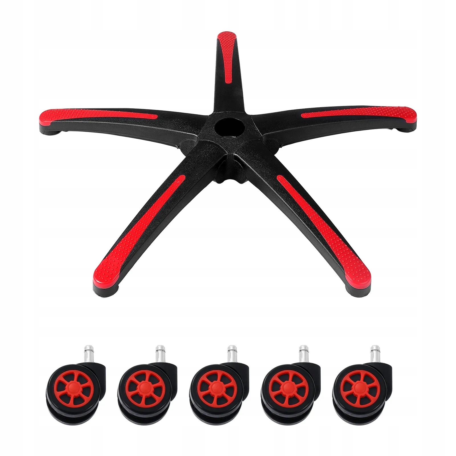 Základňa kancelárskeho kresla 71 cm vystužená s kolieskami 1134 kg čierno-červená