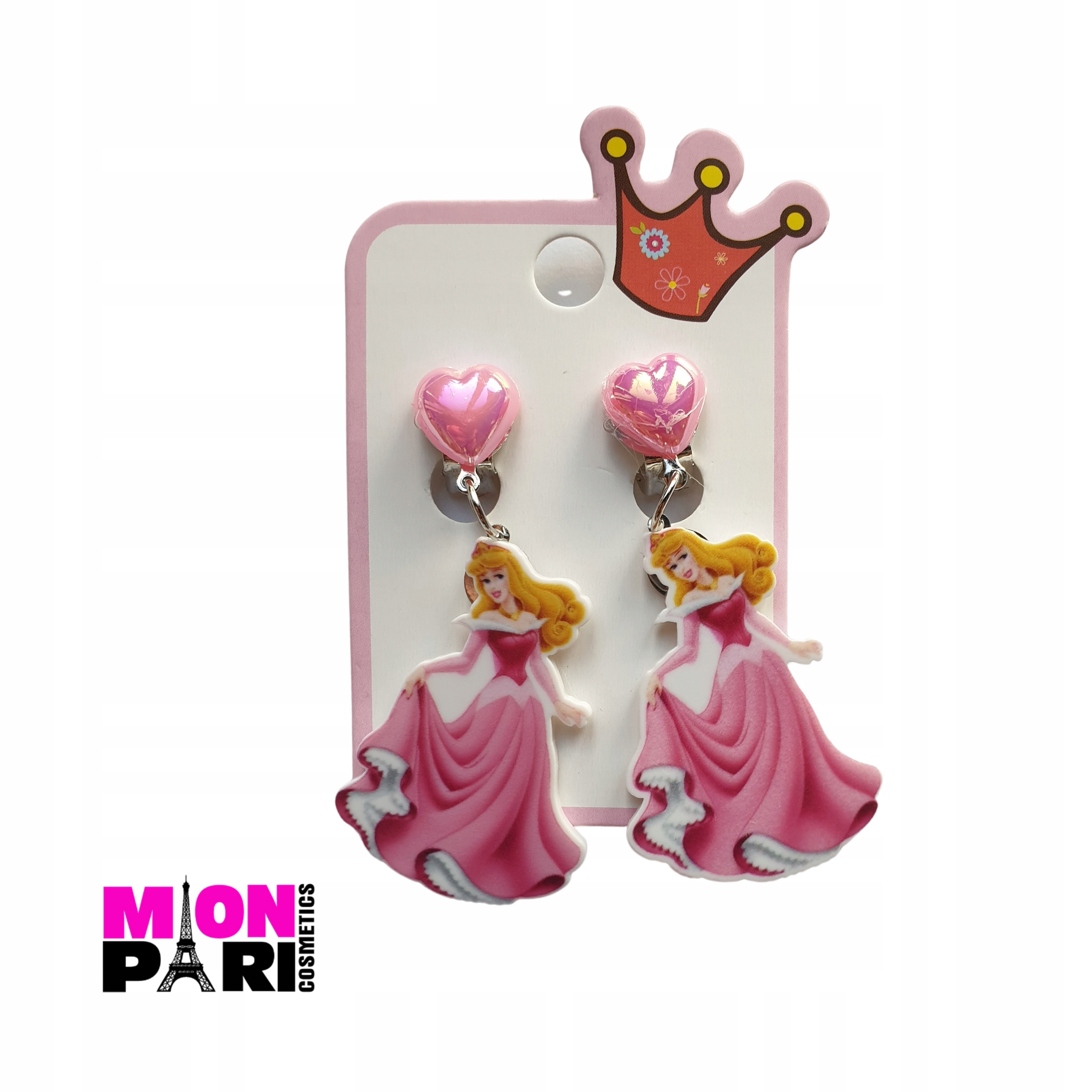 Klipsy Na Uszy Kolczyki Dzieci Dziewczynki Disney Śpiąca Królewna