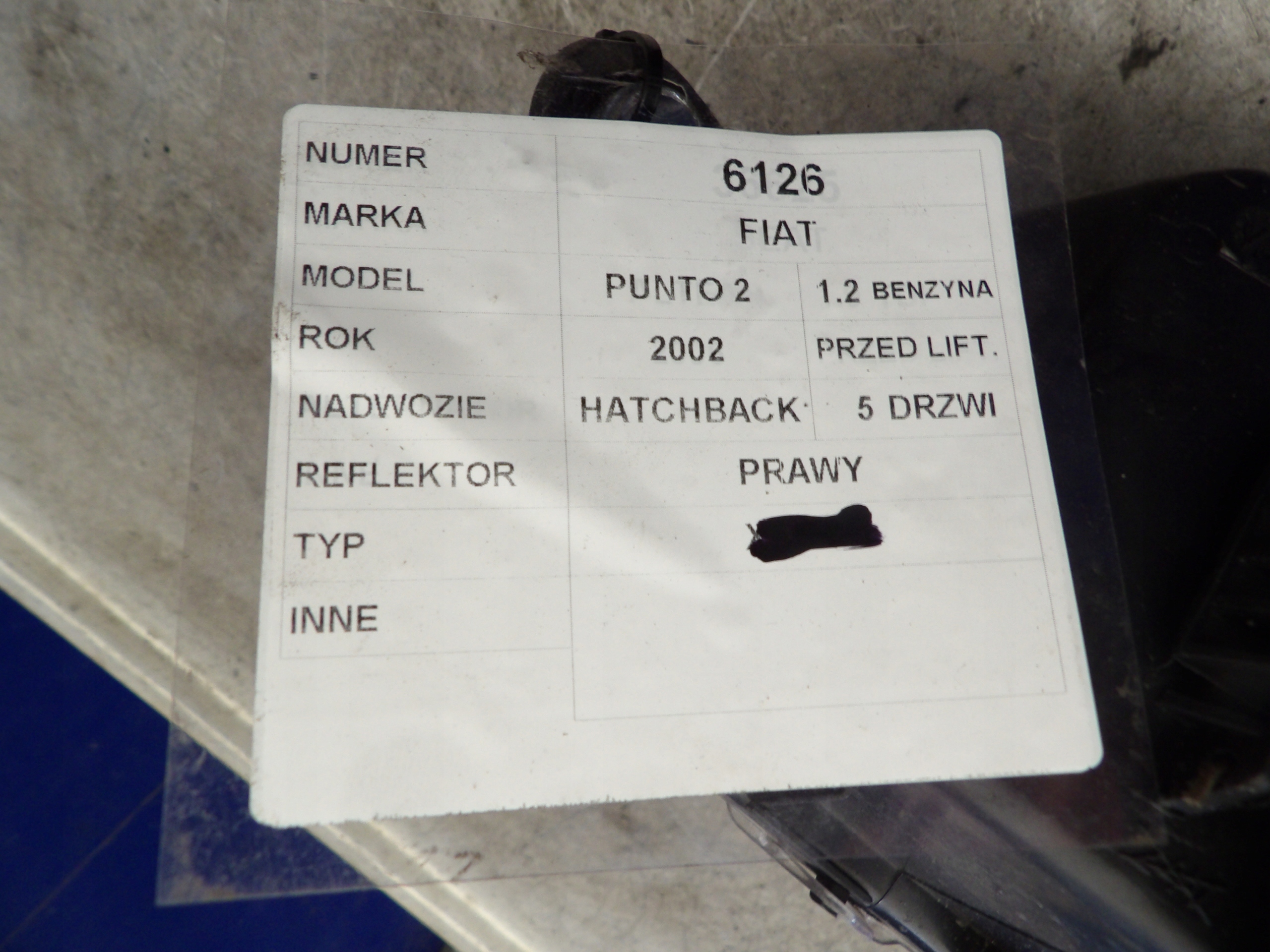 Fiat Punto II light front right