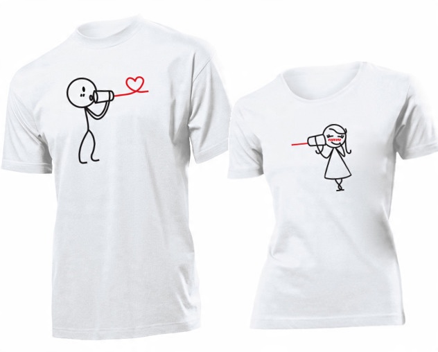 

Koszulki dla par I Love You Kocham Cie XL