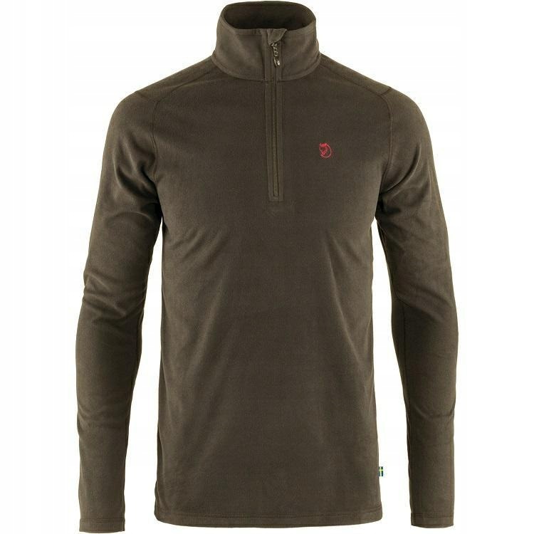 Bluza polarowa myśliwska Fjall Raven Pine Half Zip Dark Olive L outdoor