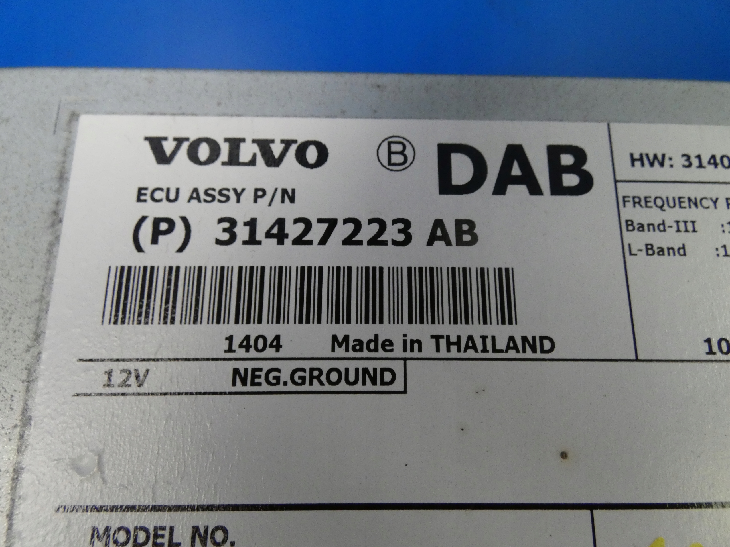 VOLVO S60 II V60 module DAB TUNER RADIA