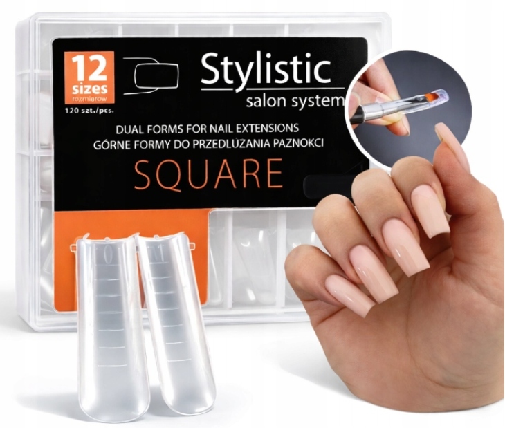 STYLISTIC SALON SYSTEM PERFECT DUAL FORMS SQUARE KWADRAT 120pcs GÓRNE FORMY