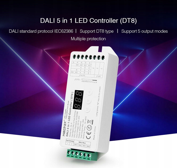 Ovladač MiBoxer DL-X (dali, 5v1: Mono/rgb/rgbw/rgbcct)