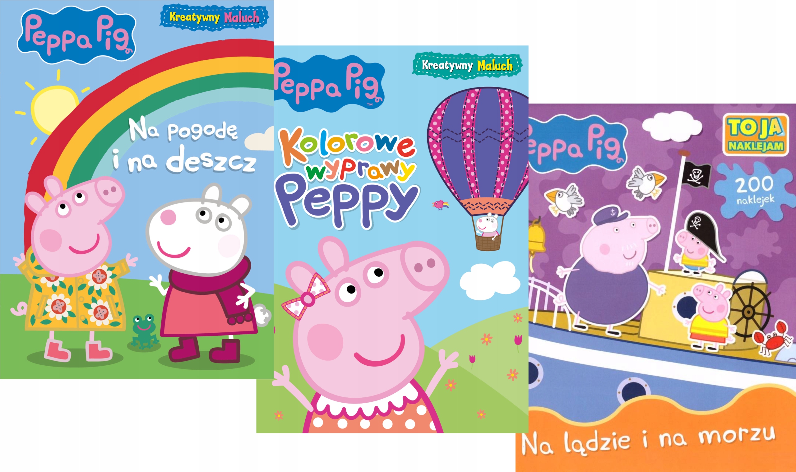 Kreatywna Świnka Peppa Kolorowanki i Naklejanki
