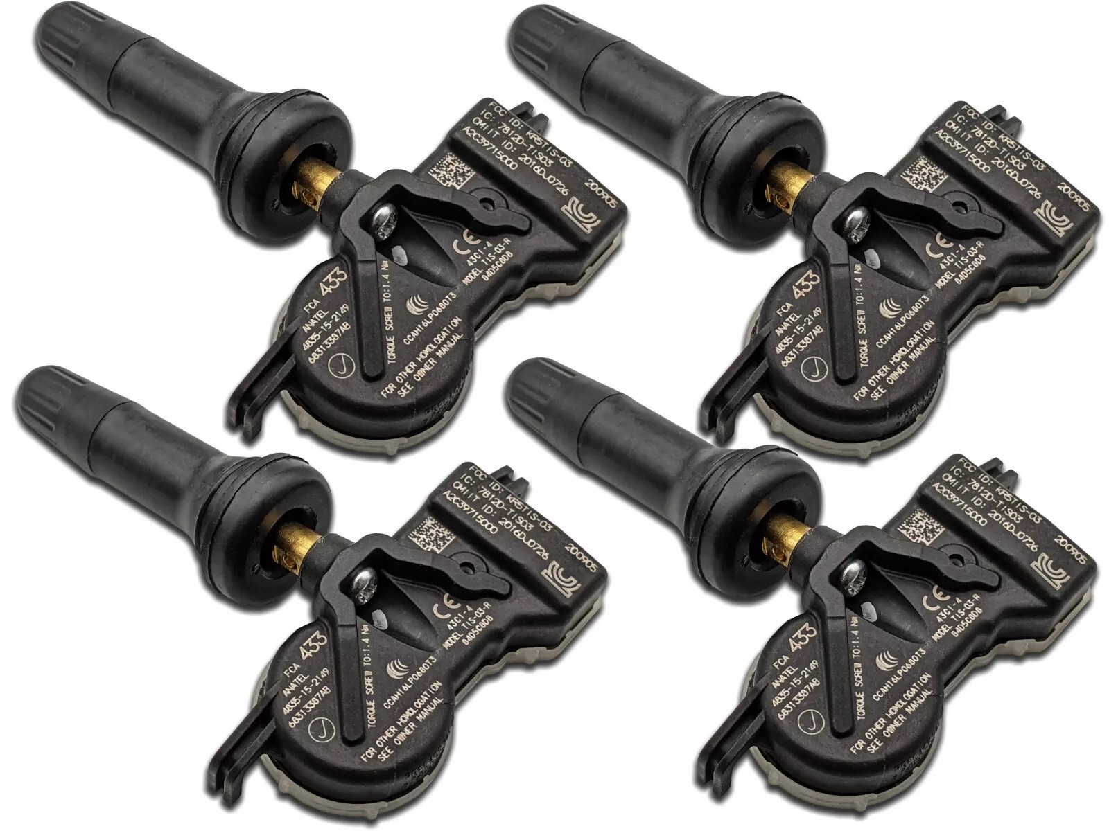 snímače tlaku v kolese Tpms Dodge Dart Chrysler 200 Pacifica 16-24 4ks