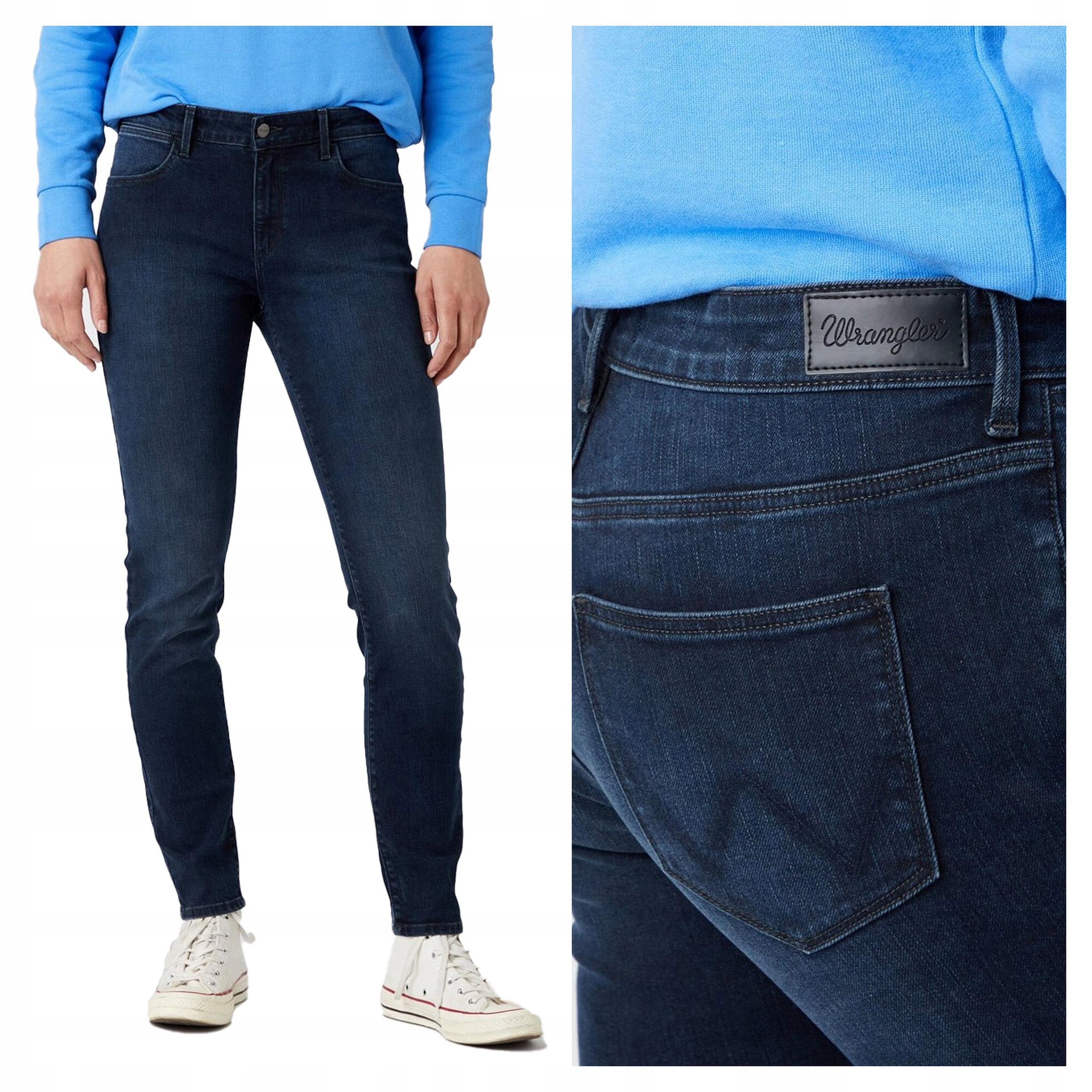 Dámské Úzké Nohavice džíny Wrangler Skinny W28 L32