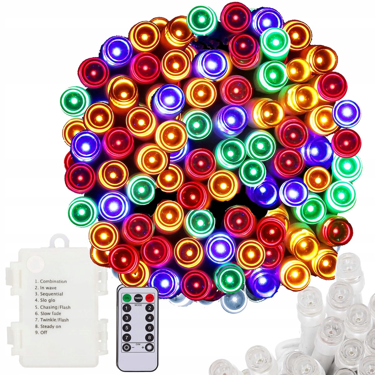 LAMPKI NA CHOINKĘ 100LED MULTIKOLOR ZEWNĘTRZNE