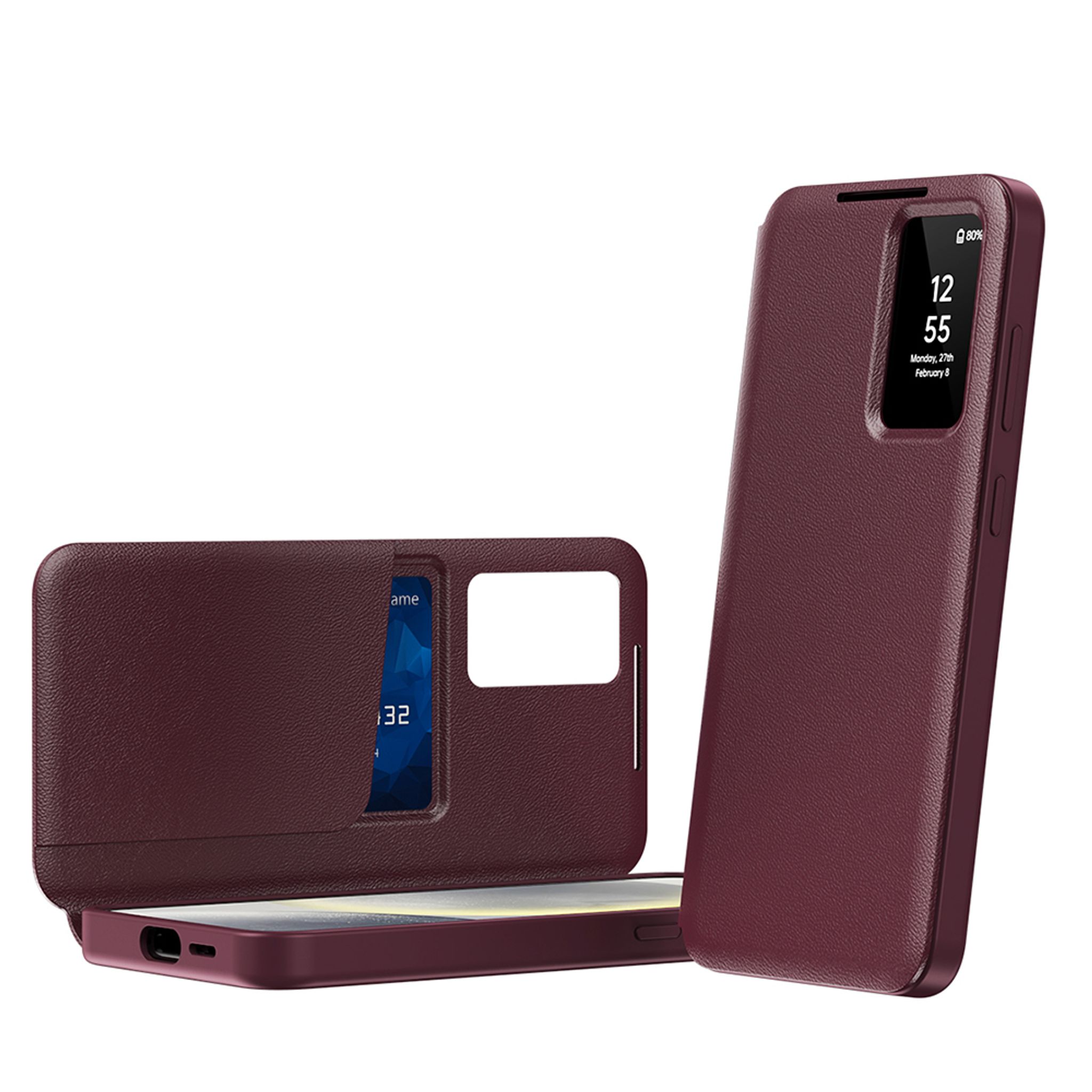 Techsuit SmartView Series etui do Samsung Galaxy A56 5G czerwone