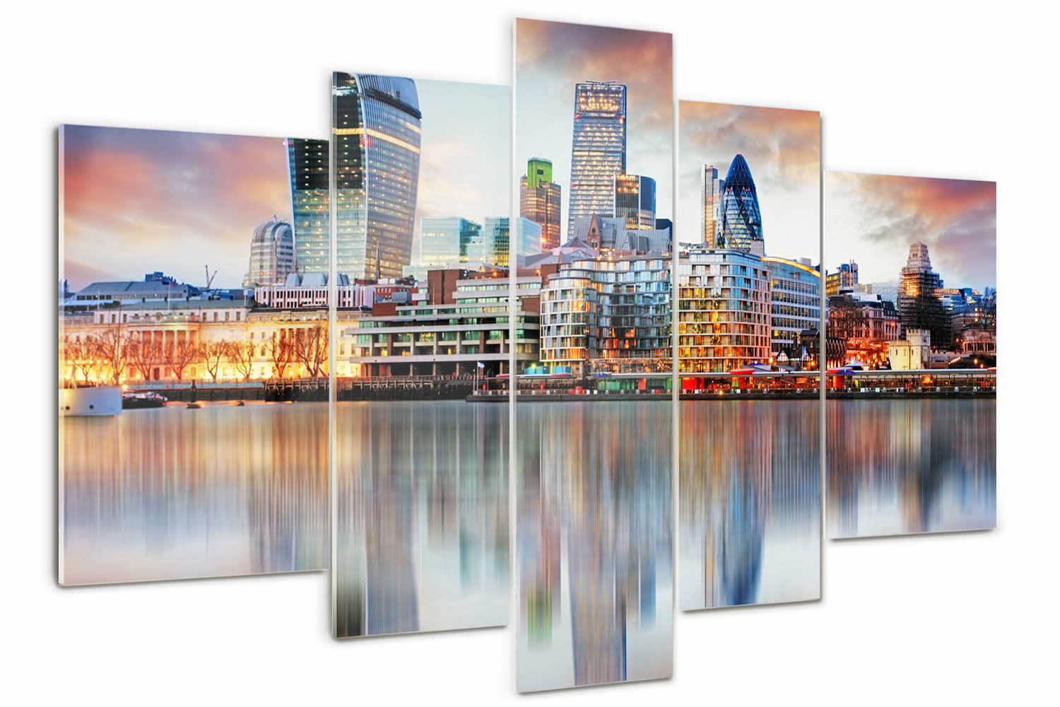 

Obraz szklany tryptyk do salonu Panorama Londynu