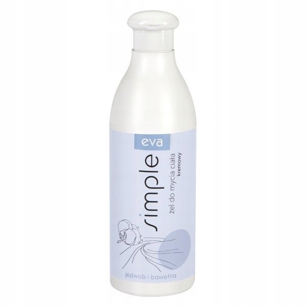 

Simple kremowy żel do mycia – jedwab/baweł. 500ml