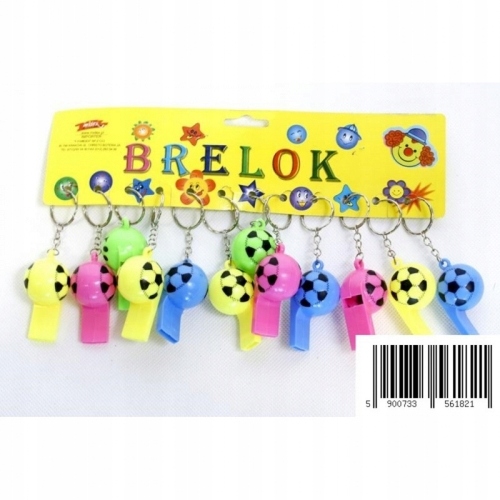 

Gwizdek Breloczek Piłka Nożna Piłeczka Kolorowa