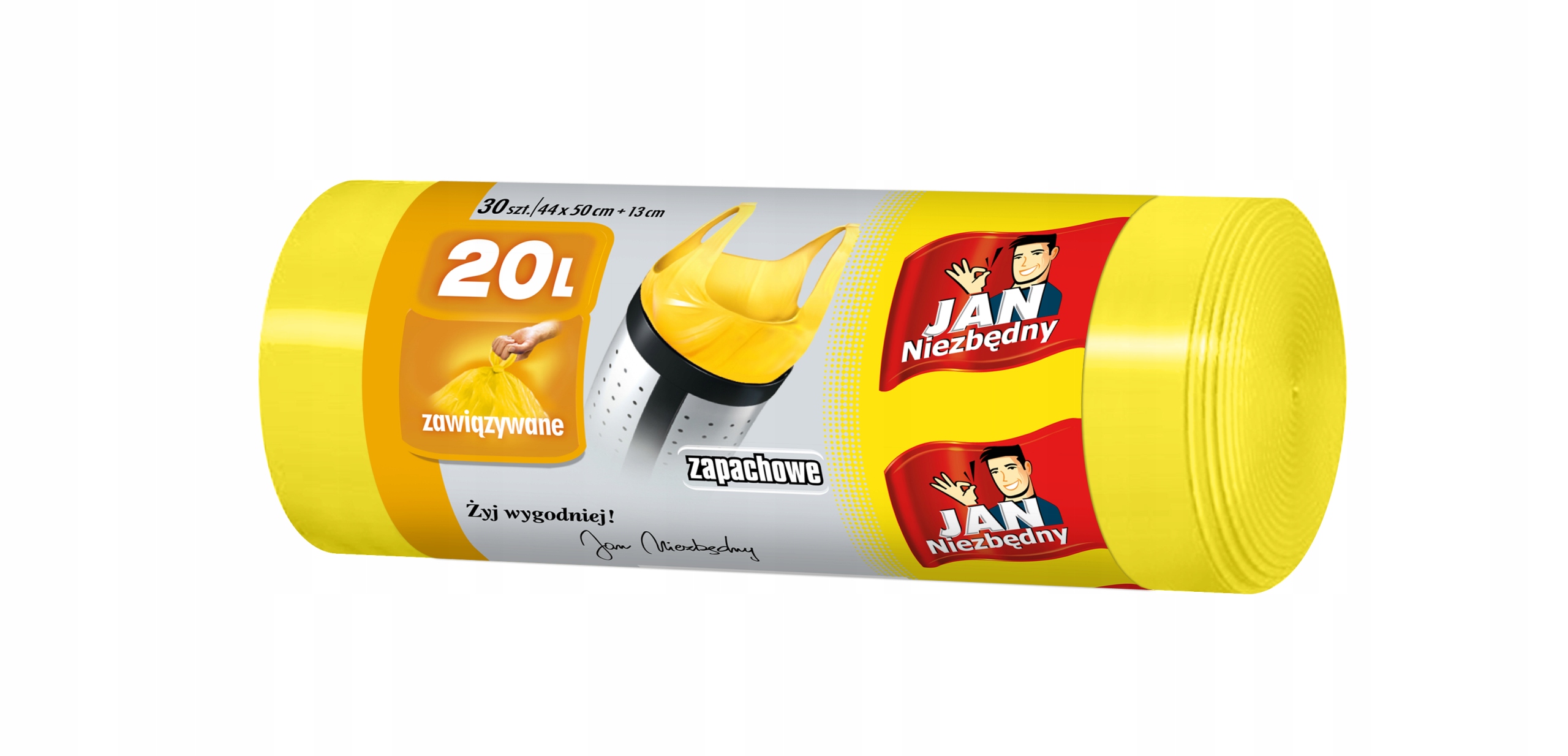 

Jan Niezbędny Worki na śmieci T-shirt 20L 30 sztuk