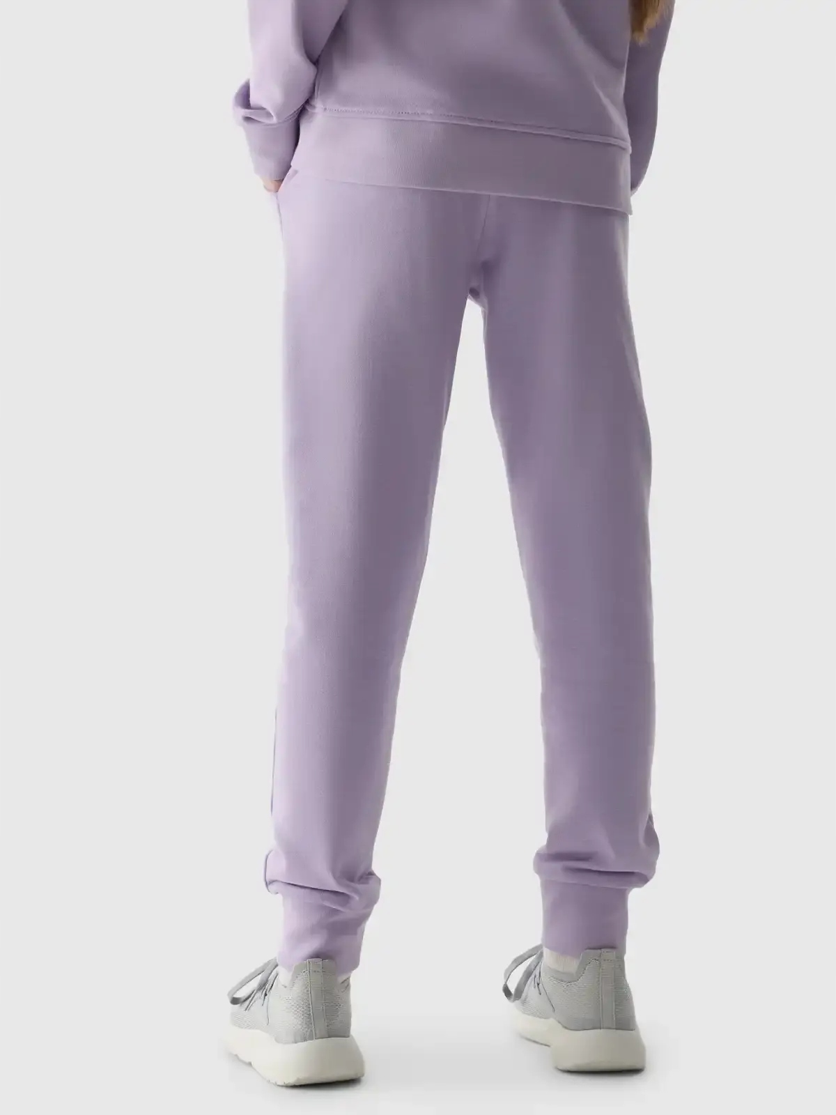 SPODNIE DRESOWE DZIEWCZĘCE 4F JUNIOR DRESY ODDYCHAJĄCA BAWEŁNA SS24F587 Kolor fioletowy