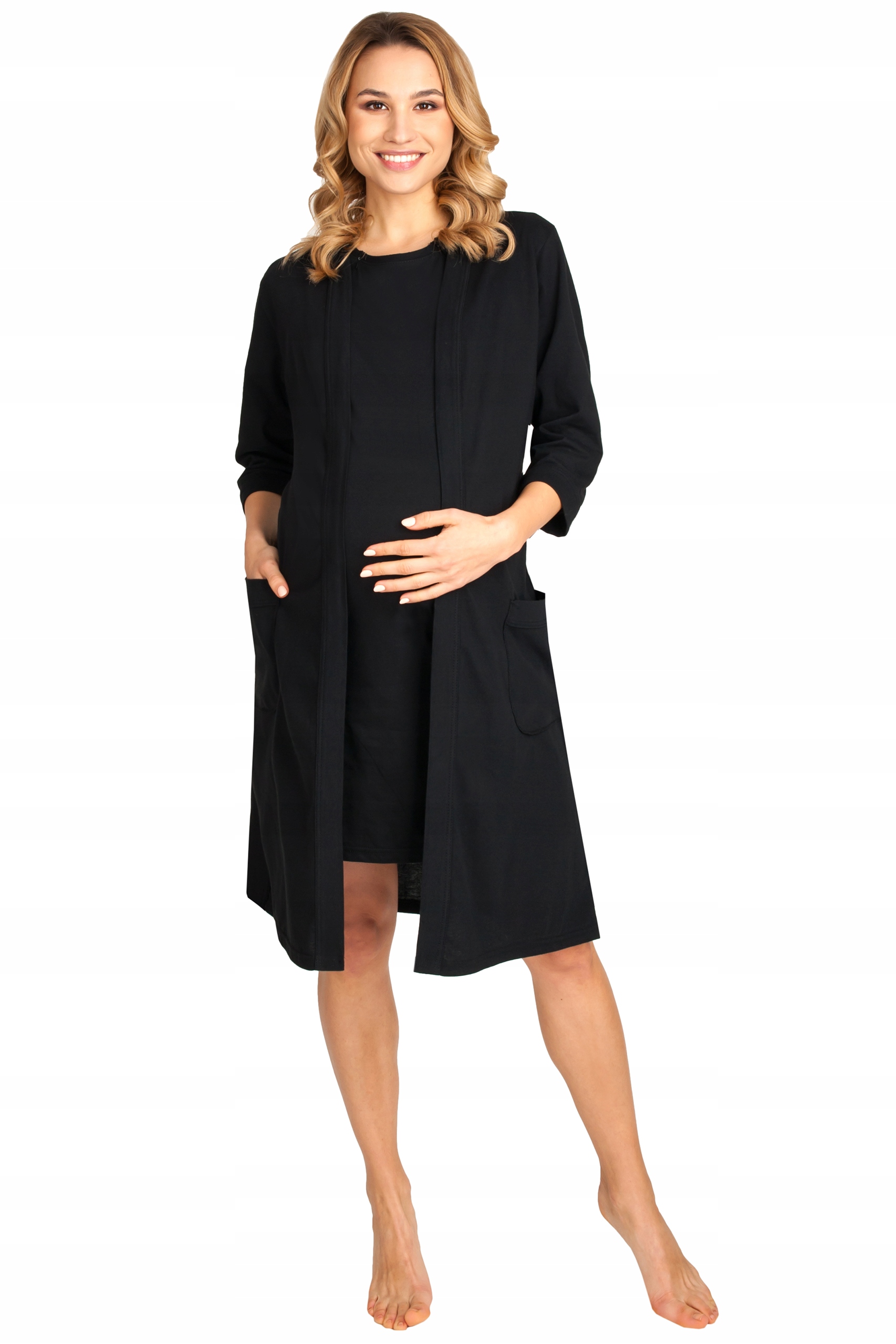 Na Kojení Košile Těhotenský Župan Komplet