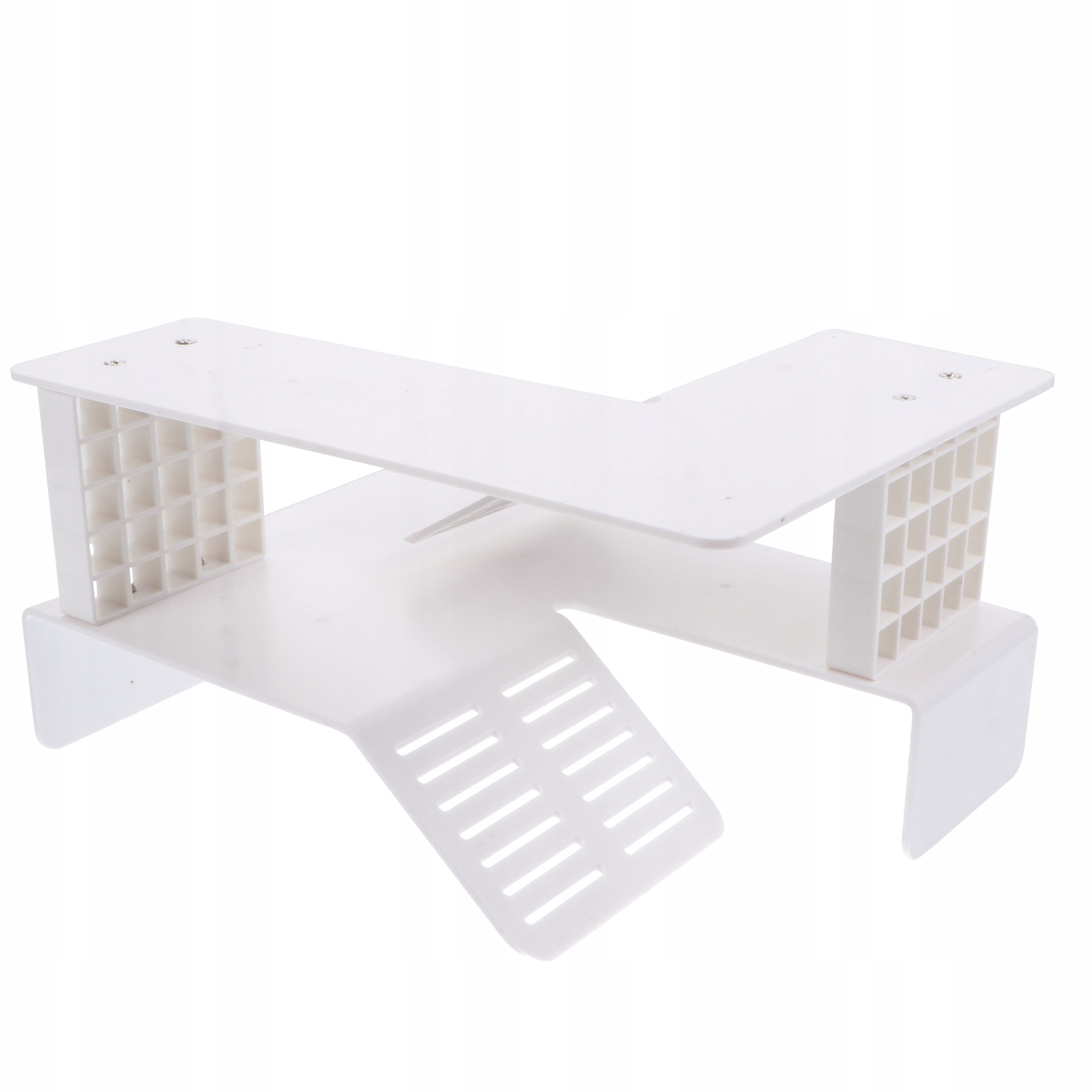 PLATFORMA DO WYGRZEWANIA SIĘ ŻÓŁWI Z DWOMA POZIOMAMI - BIAŁA