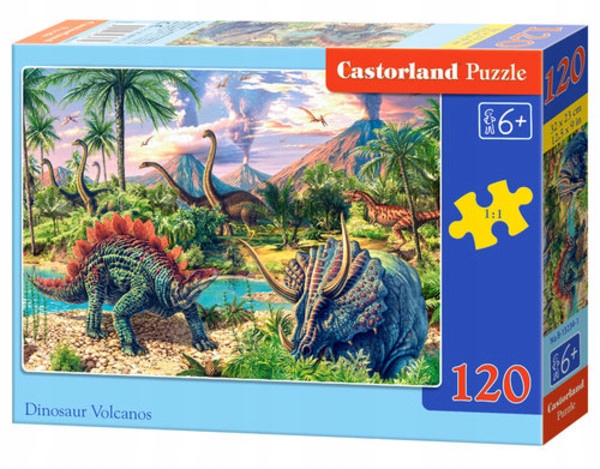 

Puzzle Dinozaury i wulkan 120 elementów