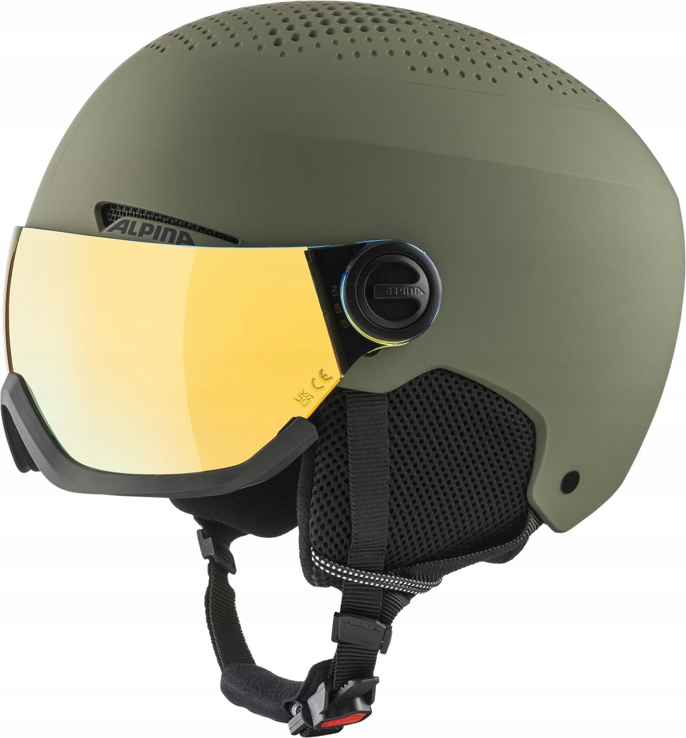 Kask narciarski Alpina Arber Visor Q-Lite Olive Matt L 58-61cm