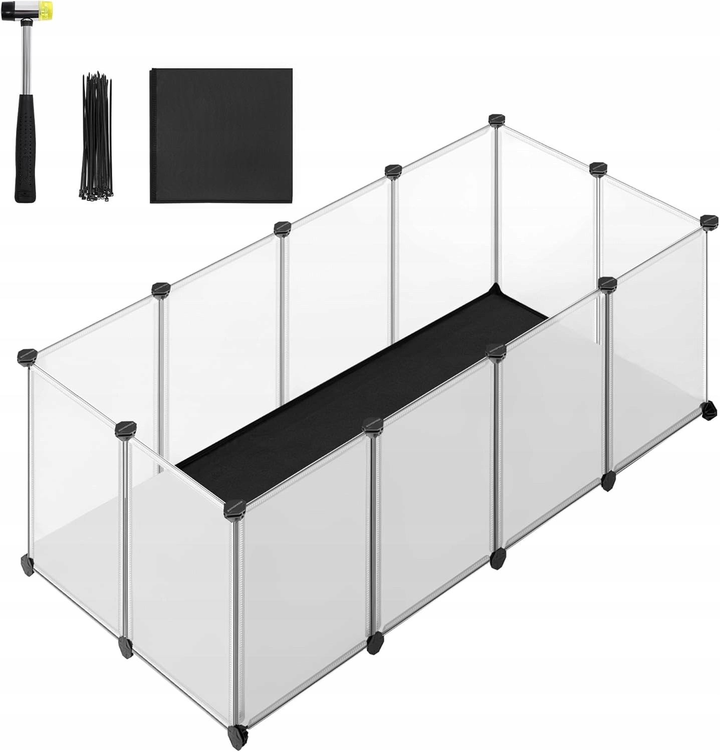 Kotec s klecí pro malé hlodavce a zvířátka, výběh 42 x 125 x 63 cm